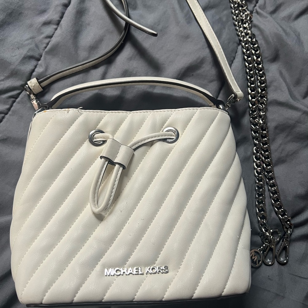 michael kors white mini bag